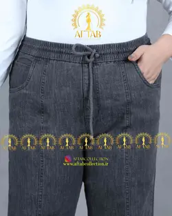شلوار جلو دوخت کمرکش سایزبزرگ 3723