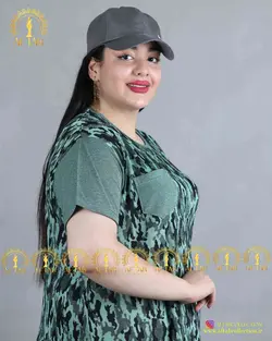 بلوز شلوار  راحتی طرح دار 3783
