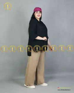 شلوار بگ لنین نچرال سایز بزرگ3831