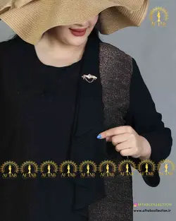 شومیز 2 تیکه زیر لمه مجلسی سایز بزرگ 3262