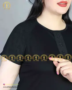 تیشرت لمه مشکی سایز بزرگ 3869