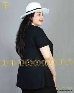 تیشرت لمه مشکی سایز بزرگ3869
