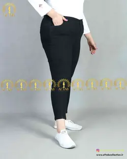 شلوار جین مام فیت جلو دوخت سایز بزرگ3914