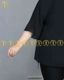 شومیز یقه کرواتی مجلسی سایز بزرگ 3926