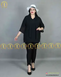 شومیز یقه کرواتی مجلسی سایز بزرگ 3926