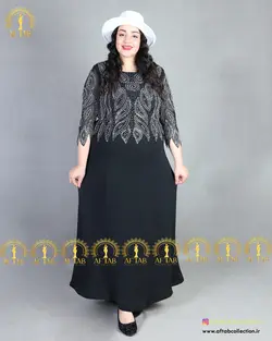 پیراهن سنگدوزی مجلسی سایز بزرگ3954