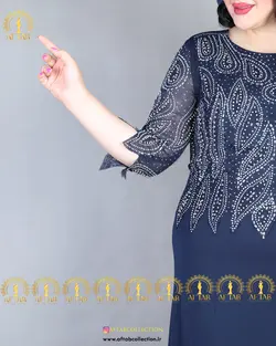 پیراهن سنگدوزی مجلسی سایز بزرگ3954