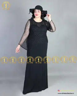 پیراهن مرواریدی مجلسی سایز بزرگ3952