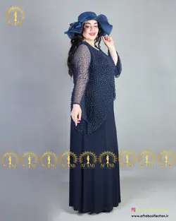 پیراهن مرواریدی مجلسی سایز بزرگ3952