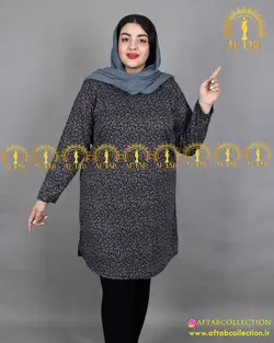 تونیک بلند راحتی سایز بزرگ 3992