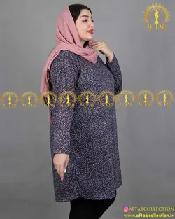 تونیک بلند راحتی سایز بزرگ 3992