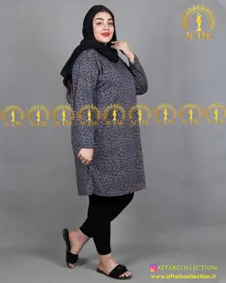 تونیک بلند راحتی سایز بزرگ 3992