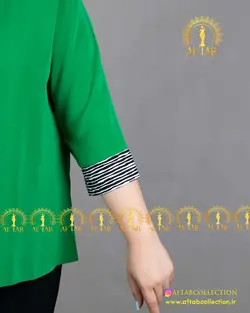 شومیز دو رنگ سایز بزرگ 4011