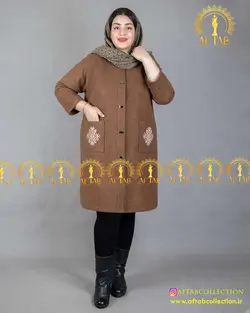 پالتو موهر جیب گلدوزی سایز بزرگ 4021