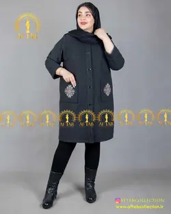 پالتو موهر جیب گلدوزی سایز بزرگ 4021