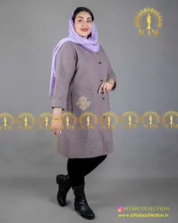 پالتو موهر جیب گلدوزی سایز بزرگ 4021