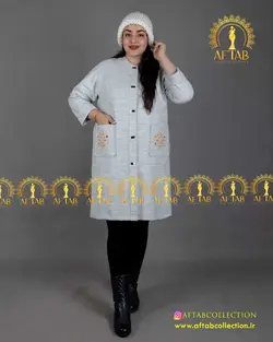 پالتو موهر جیب گلدوزی سایز بزرگ 4021