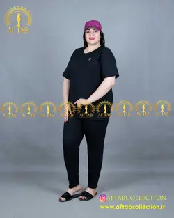 ست بلوز شلوار راحتی گلدوزی سایزبزرگ 4055