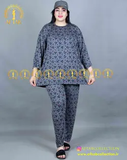 ست بلوز شلوار راحتی نانی سایزبزرگ4056