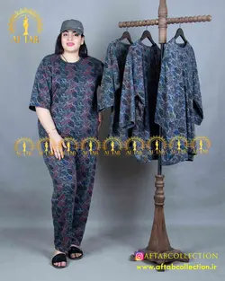 ست بلوز شلوار راحتی نانی سایزبزرگ4056