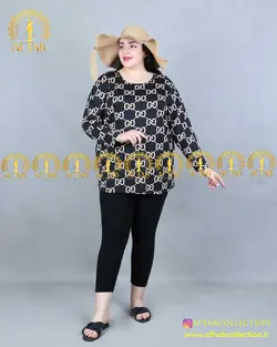 بلوز راحتی طرحدار سایزبزرگ 4082