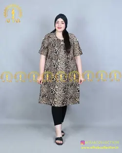 تونیک جلو چین بلند سایز بزرگ 4045
