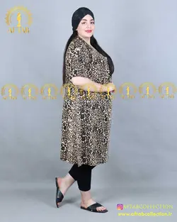 تونیک جلو چین بلند سایز بزرگ 4045