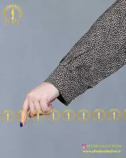 شومیز ساتن یقه کرواتی سایزبزرگ4107