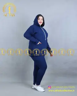 ست هودی شلوار کلاه دار سایزبزرگ 4136