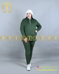 ست هودی شلوار کلاه دار سایزبزرگ 4136