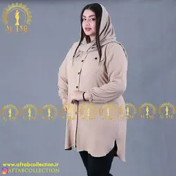 مانتو پیراهنی کوتاه اسپرت سایزبزرگ
