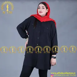 مانتو پیراهنی کوتاه اسپرت سایزبزرگ