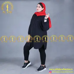 مانتو پیراهنی کوتاه اسپرت سایزبزرگ