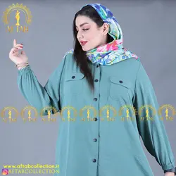 مانتو پیراهنی کوتاه اسپرت سایزبزرگ