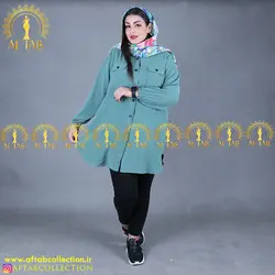 مانتو پیراهنی کوتاه اسپرت سایزبزرگ