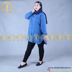 مانتو پیراهنی کوتاه اسپرت سایزبزرگ