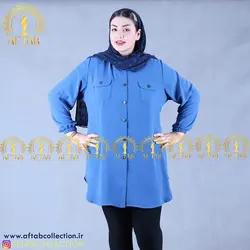 مانتو پیراهنی کوتاه اسپرت سایزبزرگ