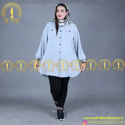 مانتو پیراهنی کوتاه اسپرت سایزبزرگ