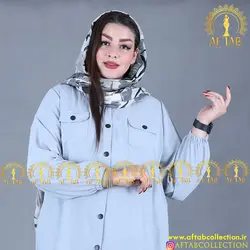 مانتو پیراهنی کوتاه اسپرت سایزبزرگ