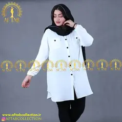 مانتو پیراهنی کوتاه اسپرت سایزبزرگ