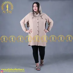 مانتو پیراهنی کوتاه اسپرت سایزبزرگ