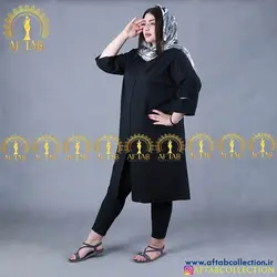 مانتو پلیسه دوزی چاکدار تابستانه سایزبزرگ