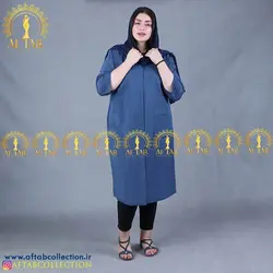 مانتو پلیسه دوزی چاکدار تابستانه سایزبزرگ