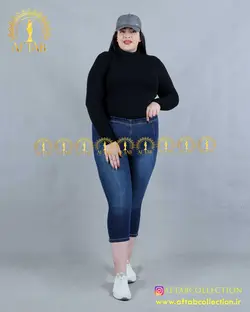 شلوار برمودا جین سایزبزرگ 3748