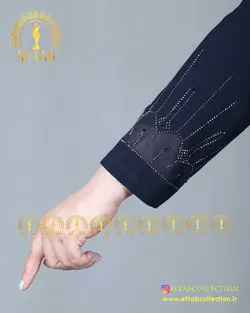 تونیک جودون یقه تور نگینی سایزبزرگ 4221