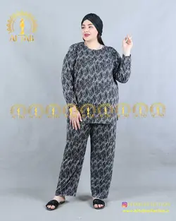 ست راحتی ترک طرحدار سایزبزرگ 4203