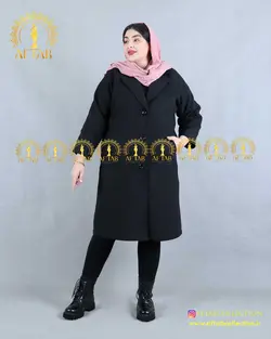 پالتو فوتر یقه انگلیسی سایزبزرگ 4198