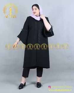 مانتو مجلسی بیزو آستین پاپیون سایزبزرگ 4213