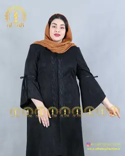 مانتو مجلسی بیزو آستین پاپیون سایزبزرگ 4213