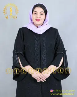 مانتو مجلسی بیزو آستین پاپیون سایزبزرگ 4213